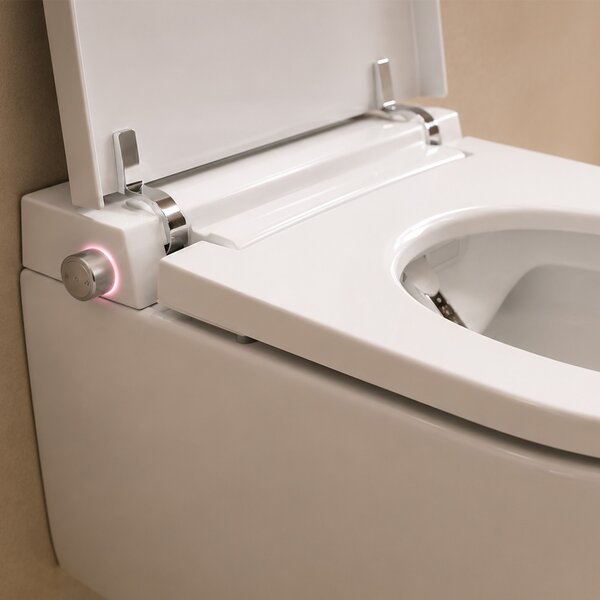 Mereo Mereo, WC s integrovaným elektronickým bidetom, RIMLESS, 592x380x430 mm, keramické, so sedátkom, MER-VSD110S2
