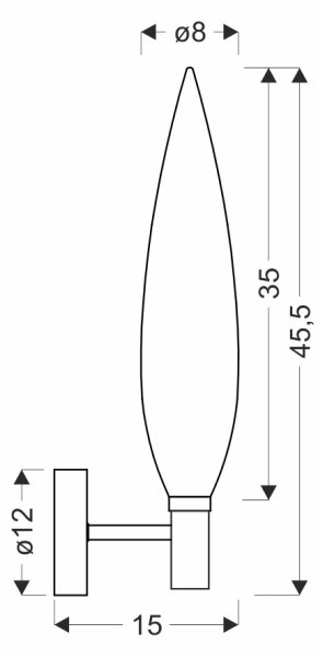 Nástenná lampa NORDIC 1xG9/5W/230V čierna/priehľadná