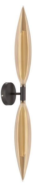 Nástenná lampa NORDIC 2xG9/5W/230V čierna/dymová béžová