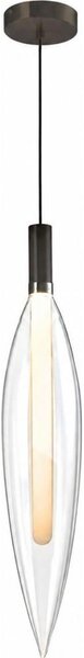 Luster na lanku NORDIC 1xG9/5W/230V čierna/priehľadná