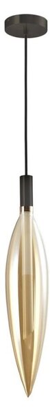 Luster na lanku NORDIC 1xG9/5W/230V čierna/dymovo-béžová