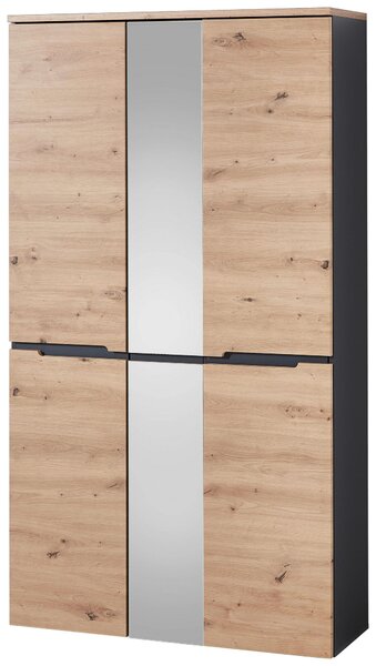 PREDSIEŇOVÁ SKRIŇA, grafitová, dub artisan, 105/192/38 cm Voleo - Skrine