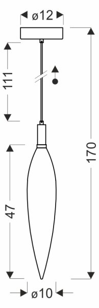 Luster na lanku NORDIC 1xG9/5W/230V čierna/zlatá