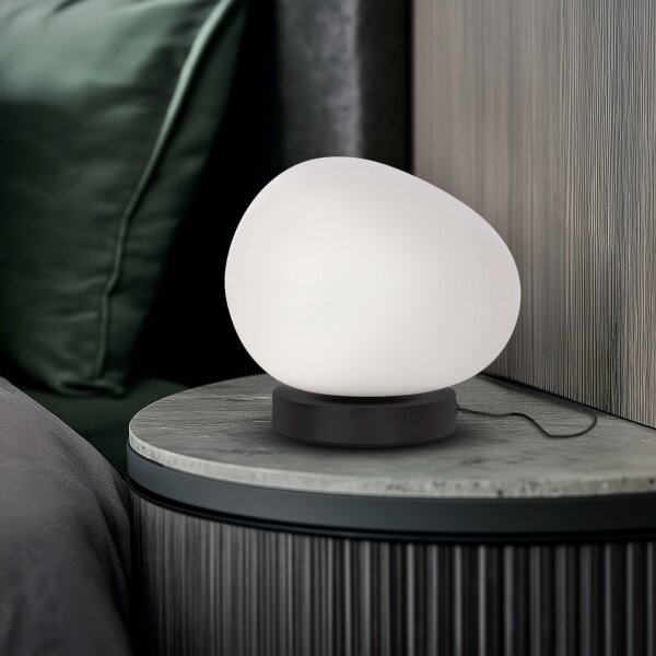 Stolová lampa STONES 1xE27/40W/230V čierna