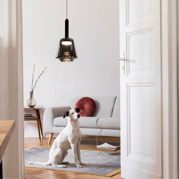 Závesné svietidlo na lanku BUENO 1xGX53/9W/230V pr. 18 cm dymovo čierne