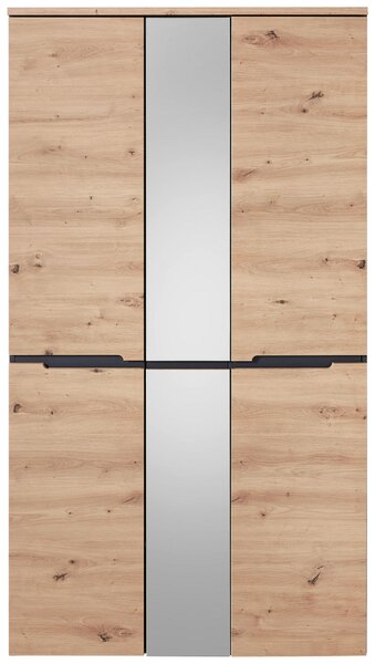 PREDSIEŇOVÁ SKRIŇA, grafitová, dub artisan, 105/192/38 cm Voleo - Skrine