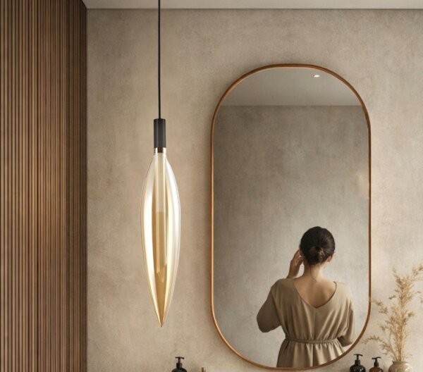 Luster na lanku NORDIC 1xG9/5W/230V čierna/dymovo-béžová