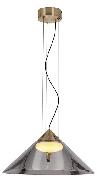 Závesný luster na lanku PRESTO 1xGX53/10W/230V, priemer 34 cm, zlatý/dymovo-šedý
