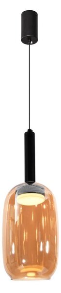 Závesný luster BUENO na lanku 1xGX53/9W/230V pr. 15 cm dymovo-hnedá