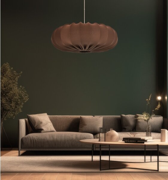 Luster na lanku CAFEE 1xE27/40W/230V priemer 66 cm hnedý