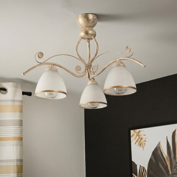Brilagi - LED prisadený luster ANTICO 3xE27/60W/230V biela patina