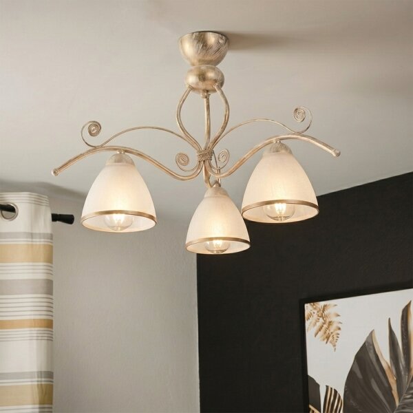 Brilagi - LED Prisadený luster ANTICO 3xE27/60W/230V 3000K biela patina