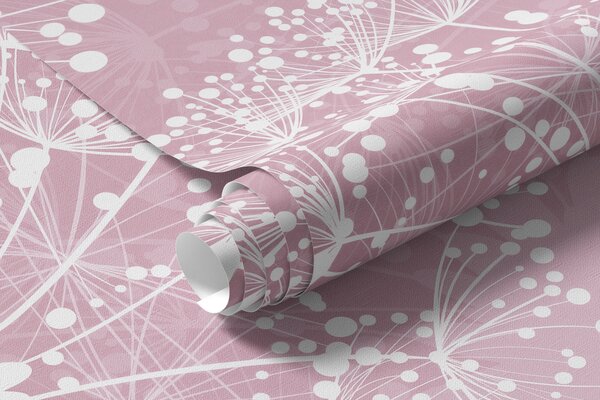 Tapety Jemné púpavy s ružovými motýľmi, Fototapety s kvetmi, u99597v3 : Uwalls.sk