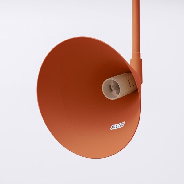 Sollux SL.1701 - Nástenná lampa NOX 1xE14/10W/230V oranžová
