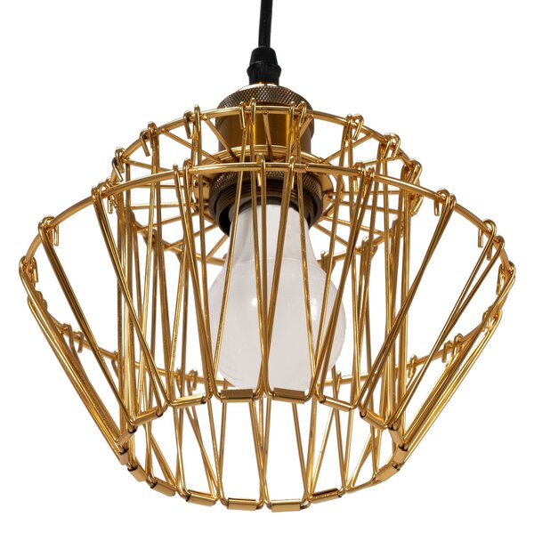 Toolight - Závesné svietidlo E27 60W APP942-1CP Set 36cm, retro zlatá, OSW-07005