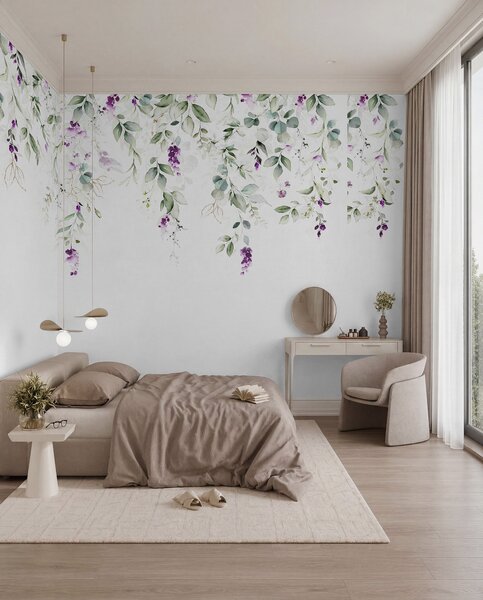 Tapety Previsnuté fialové kvety, Fototapety jedlo a nápoje, u99687 : Uwalls.sk