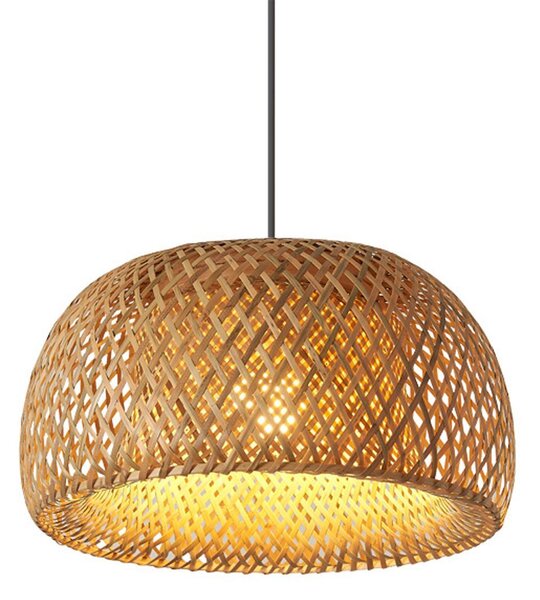 Toolight - stropné svietidlo z prírodného bambusu E27 60W APP886-1CP, hnedá, OSW-05246