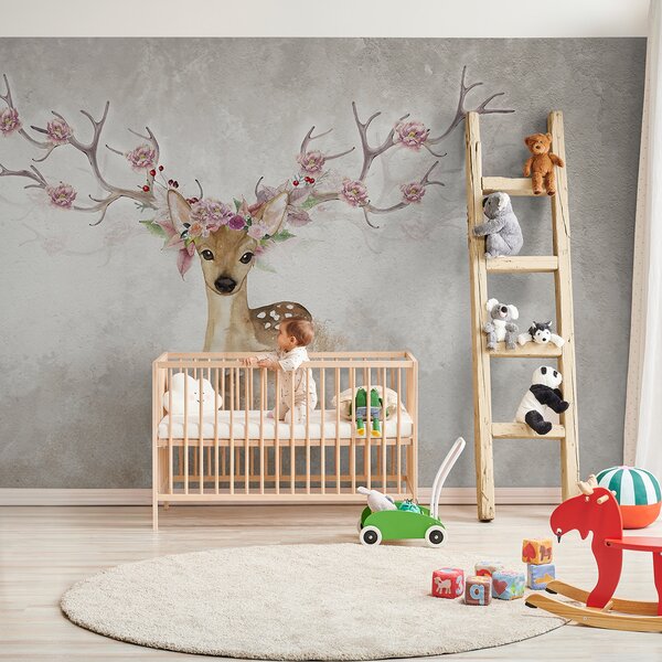 Tapety Jeleň s kvitnúcim parožím II, Detské fototapety, Fototapety pre dievčatá, u04671d2 : Uwalls.sk