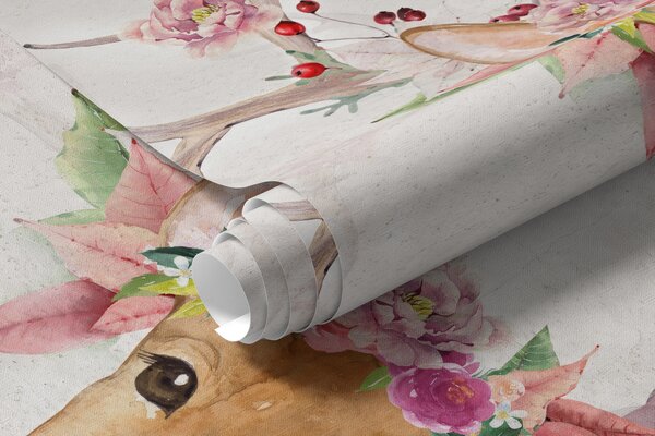 Tapety Jeleň s kvitnúcim parožím I, Detské fototapety, Fototapety pre dievčatá, u04671d1 : Uwalls.sk