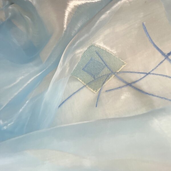 Organza látka/platno GLORIA 129-108 modrá