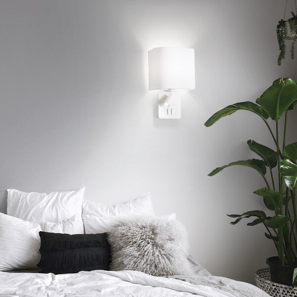 IdealLux 239521 GEA MAP2 SQUARE nástenné svietidlo E27/LED 1+1x60/3W 200lm 3000K IP20 biela