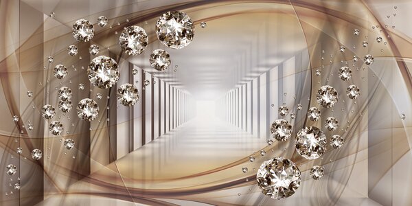 Tapety Kamienkový tunel, 3D fototapety, Fototapety 3d tunel, u79958d2 : Uwalls.sk