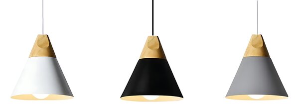 Toolight Toolight, stropné svietidlo 1xE27, SCANDI C, čierna matná-hnedá, OSW-00104