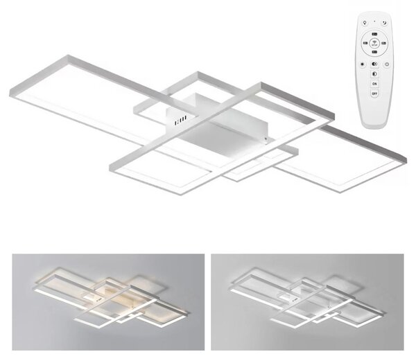 Toolight - LED stropné svietidlo + diaľkové ovládanie APP385-CP, chrómová, OSW-07860