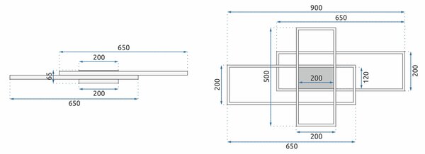 Toolight - LED stropné svietidlo + diaľkové ovládanie APP385-CP, chrómová, OSW-07860