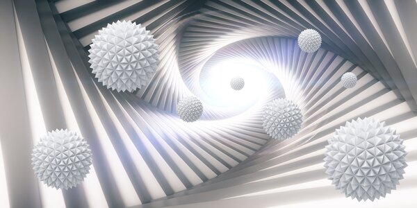 Tapety 3D tunel a gule, 3D fototapety, u03120d2 : Uwalls.sk