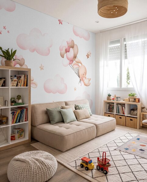 Tapety Zajačiky na ceste balónom I, Detské fototapety, Fototapety balóniky, u95399d1 : Uwalls.sk