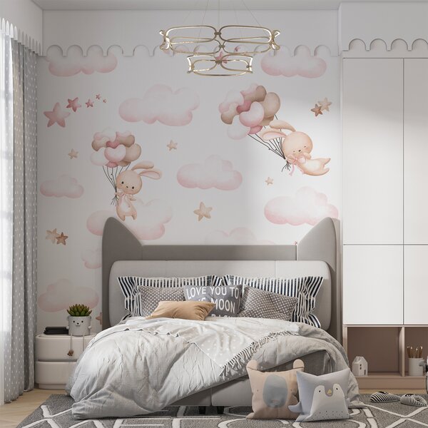 Tapety Zajačiky na ceste balónom I, Detské fototapety, Fototapety balóniky, u95399d1 : Uwalls.sk