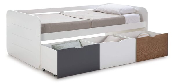 MUZZA Detská posteľ redona s úložným priestorom 90 x 190 cm viacfarebná