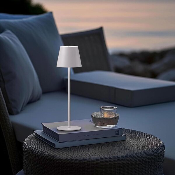 Toolight Toolight, dotyková LED nočná stolná lampa 5W, 3 farby svetla, USB napájanie, APP1369-T GREY, šedá, OSW-08631