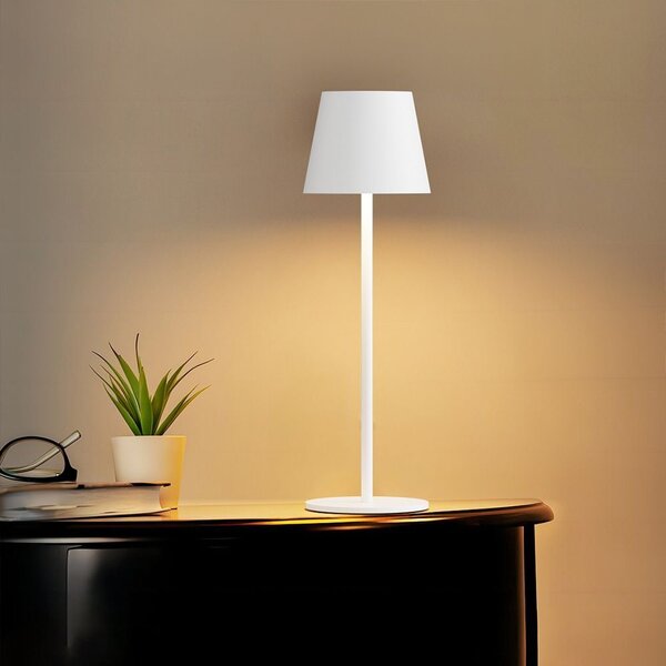 Toolight Toolight, dotyková LED nočná stolná lampa 5W, 3 farby svetla, USB napájanie, APP1370-T WHITE, biela, OSW-08634