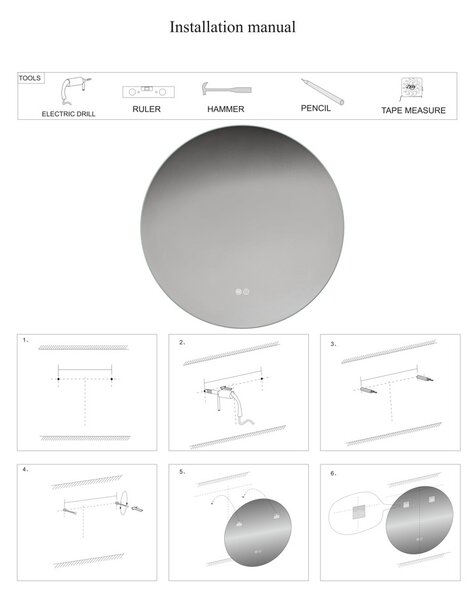 Erga Sofia, okrúhle LED zrkadlo 100cm, 2415 lm, 3 farby svetla, ERG-V01-207-1010