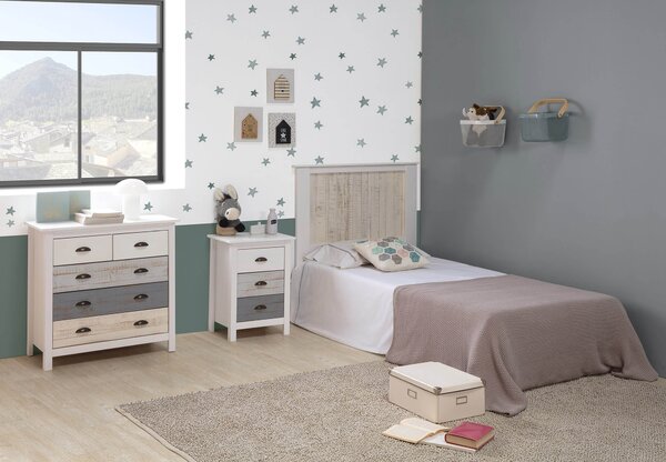 MUZZA Čelo postele lora 104 x 110 cm biele