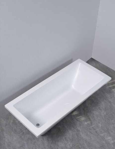 Erga Pureline-S, vaňa 1400x700x400 mm bez nožičiek, biela lesklá, ERG-V07-PURELINE-S-140x070-WH