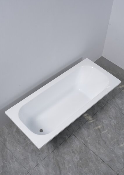 Erga Pureline-O, vaňa 1400x700x400 mm bez nožičiek, biela lesklá, ERG-V07-PURELINE-O-140x070-WH