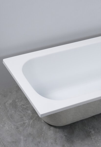 Erga Pureline-O, vaňa 1400x700x400 mm bez nožičiek, biela lesklá, ERG-V07-PURELINE-O-140x070-WH