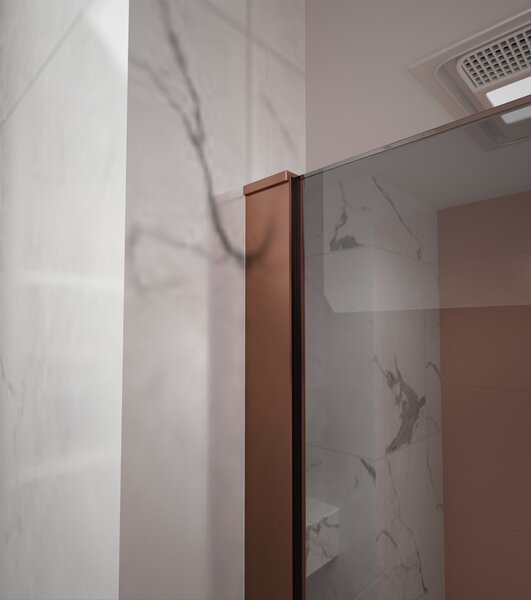 Erga Paris, stabilizačná vzpera pre sprchové zásteny s hrúbkou skla 8mm, dĺžka max. 150cm, medená matná, ERG-V02-PARIS-BAR-CO