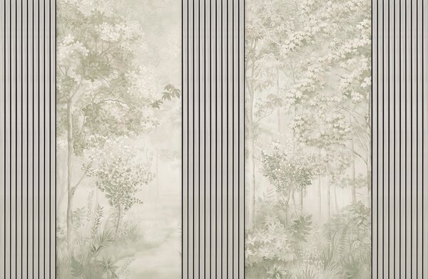 Tapety Les v šalviovej zelenej, Fototapety abstraktné, w00670v2 : Uwalls.sk