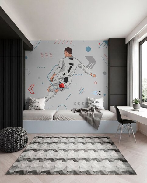 Tapety Číslo sedem pri lopte, Fototapety Izba pre tínedžerov, Fototapety futbal, w00688 : Uwalls.sk