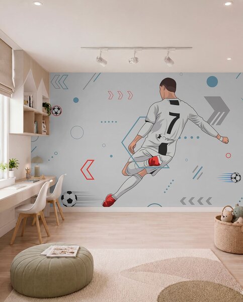 Tapety Číslo sedem pri lopte, Fototapety Izba pre tínedžerov, Fototapety futbal, w00688 : Uwalls.sk