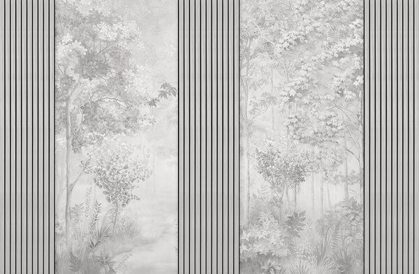Tapety Les v striebre, Fototapety čiernobiele, w00670v3 : Uwalls.sk