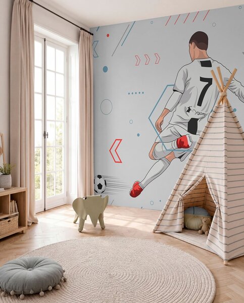 Tapety Číslo sedem pri lopte, Fototapety Izba pre tínedžerov, Fototapety futbal, w00688 : Uwalls.sk