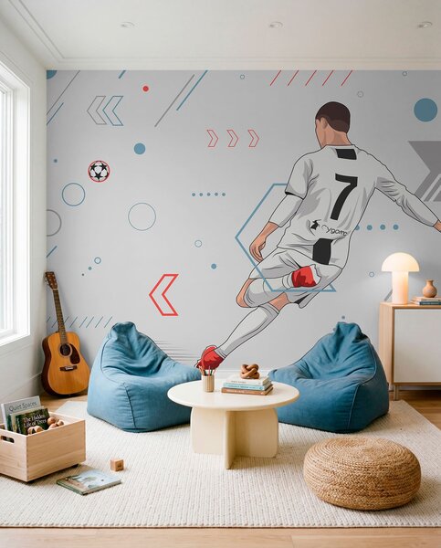 Tapety Číslo sedem pri lopte, Fototapety Izba pre tínedžerov, Fototapety futbal, w00688 : Uwalls.sk