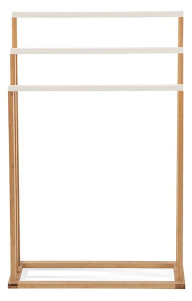 Bambusový vešiak na uteráky AVENBERG MAID natural/biela 82 x 54 cm