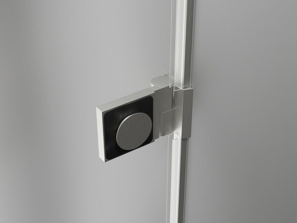 Mexen, Mexen Lunar-B Otočné pravé sprchové dvere 60 cm, transparentné, brúsený nikel - 832-060-000-97-00-P