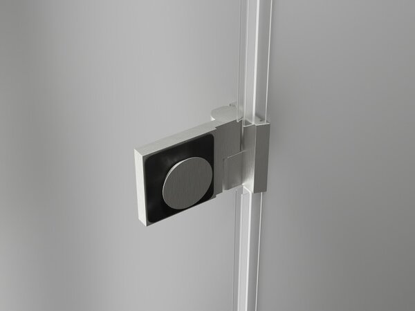 Mexen, Mexen Lunar-B Otočné pravé sprchové dvere 60 cm, transparentné, brúsený nikel - 832-060-000-97-00-P
